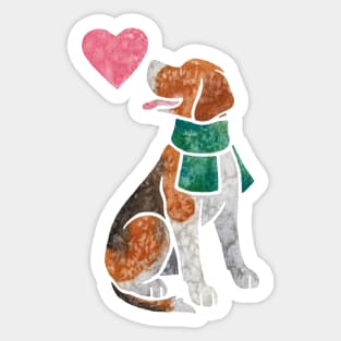 Foxhound watercolour Sticker